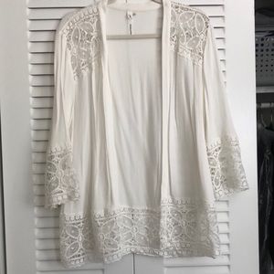 White lace cardigan